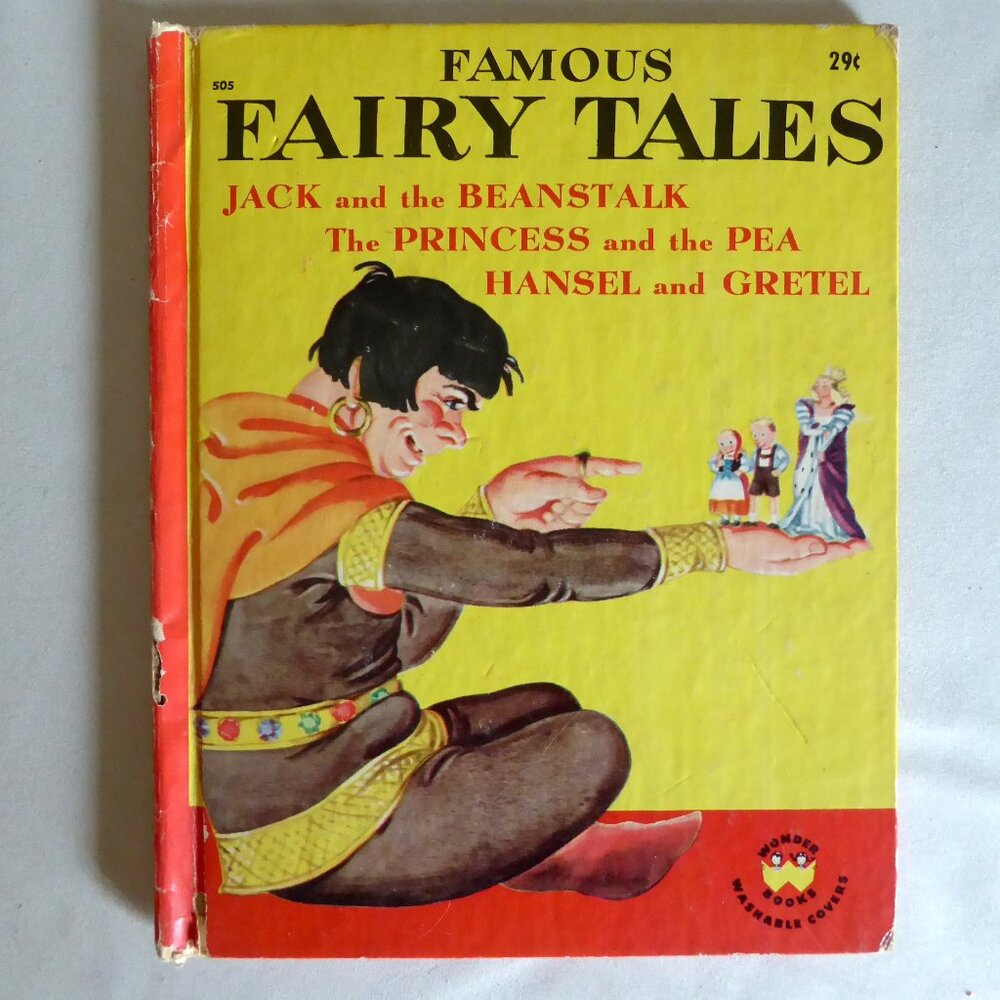 VINTAGE 1949 WONDER BOOKS FAMOUS FAIRY TALES CHILDREN'S HARDCOVER BOOK